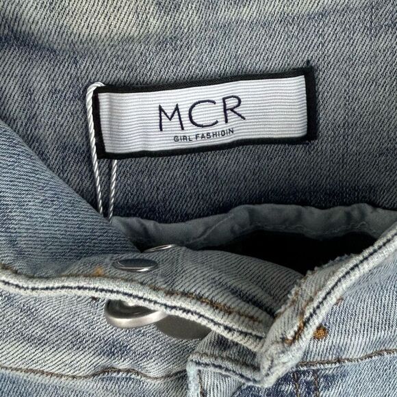 MCR Studio Ultra High Rise Jeans Tapered leg Raw Hem Size XL NWT - Picture 8 of 9